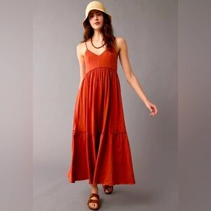American Eagle AE V-Neck Knit Midi Dress